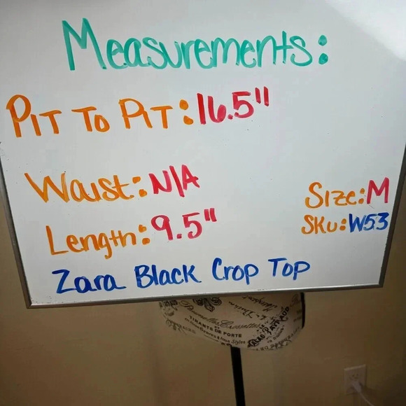 Zara Off the Shoulder Float Black Long Sleeve Cropped Blouse Size Medium - Picture 9 of 9